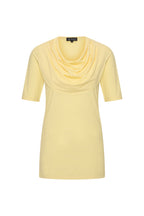 Travel Top Drape Neck Lemon Yellow 202829