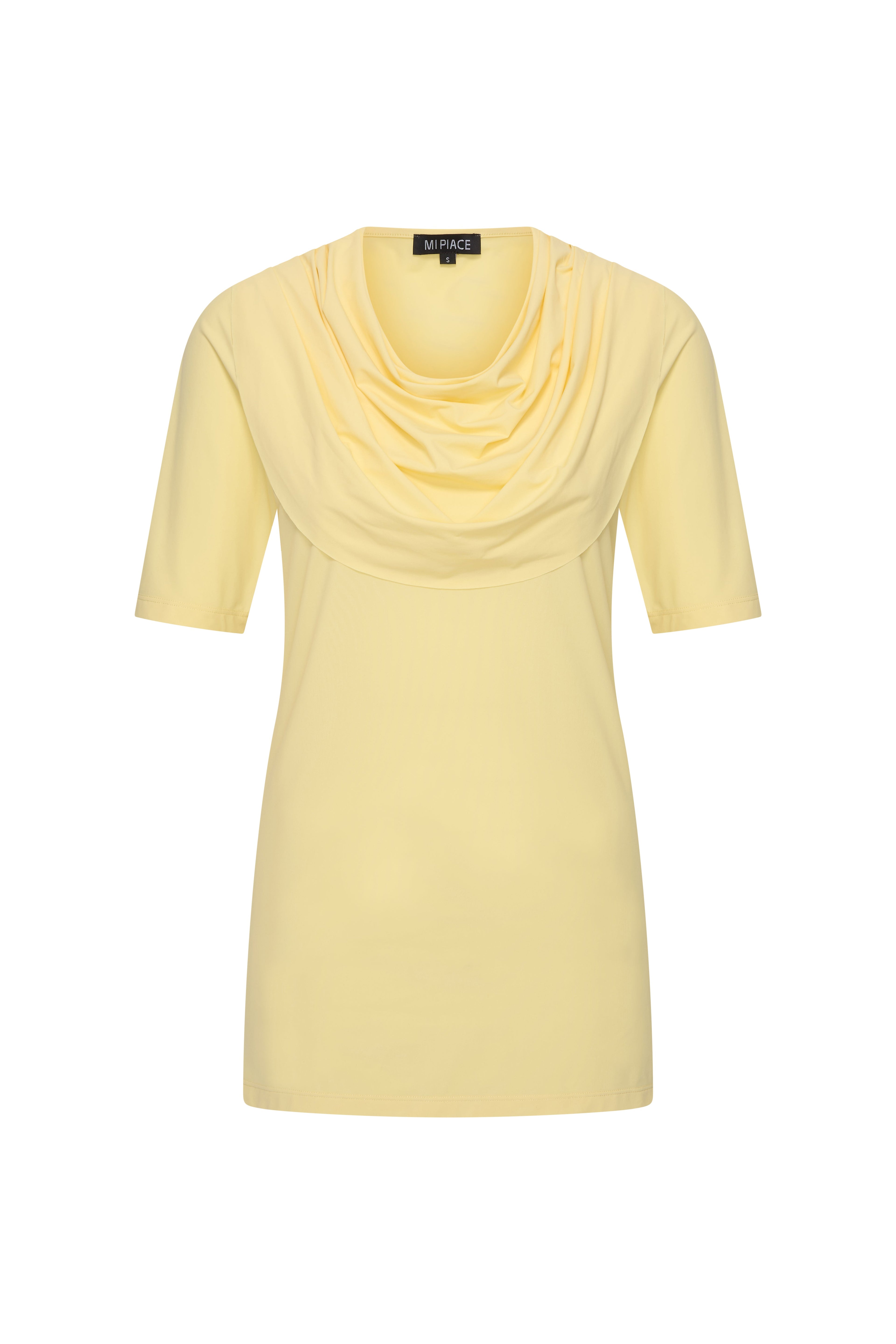 Travel Top Drape Neck Lemon Yellow 202829