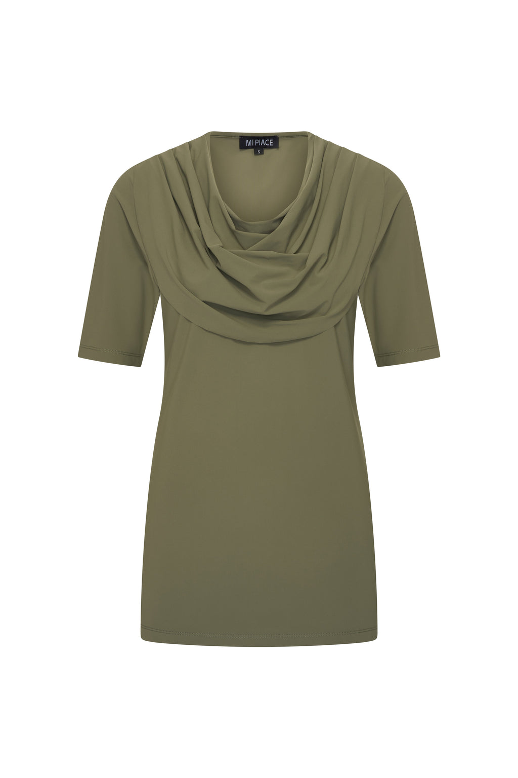 Travel Top Drape Neck Olive 202829