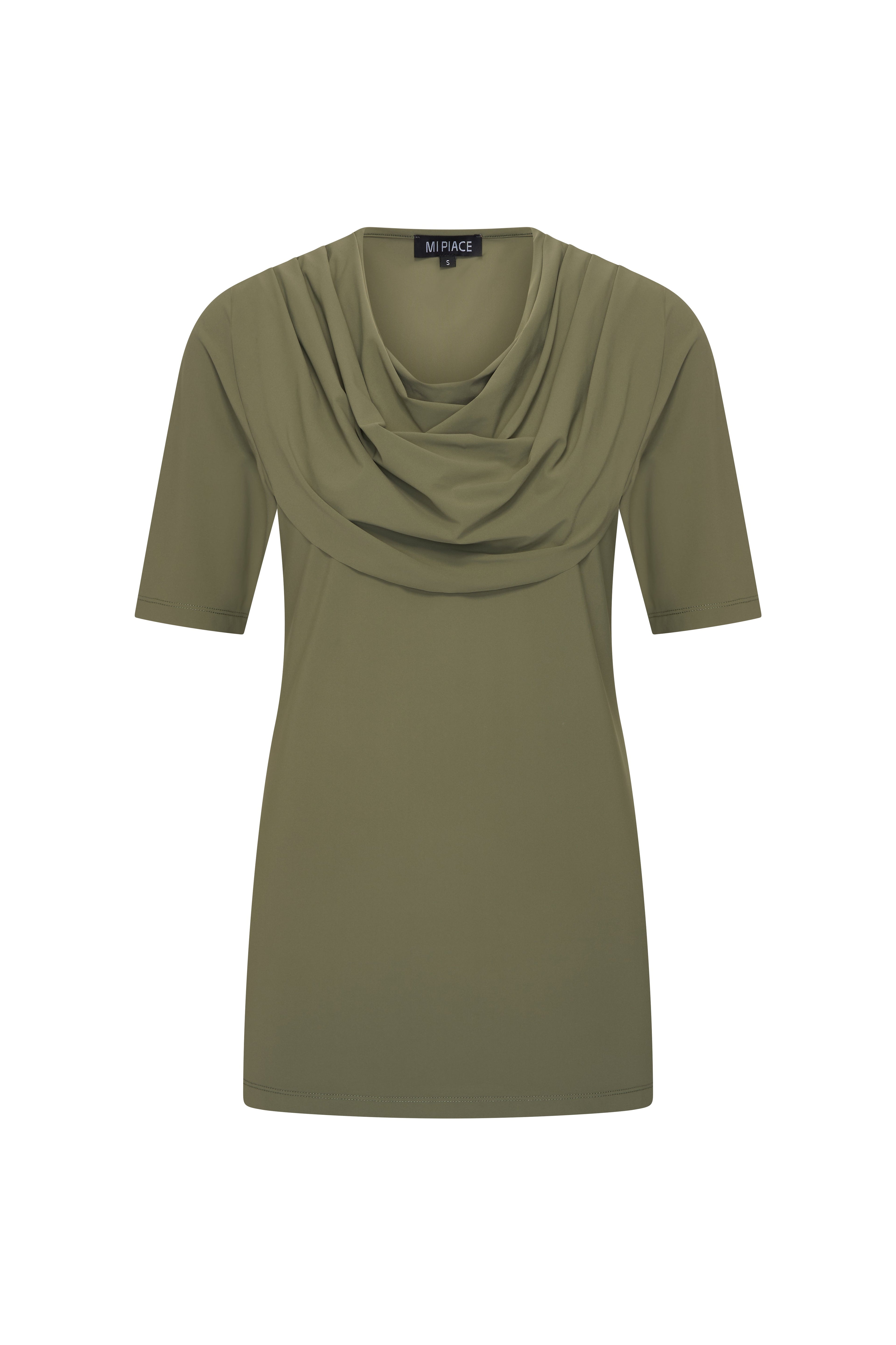 Travel Top Drape Neck Olive 202829