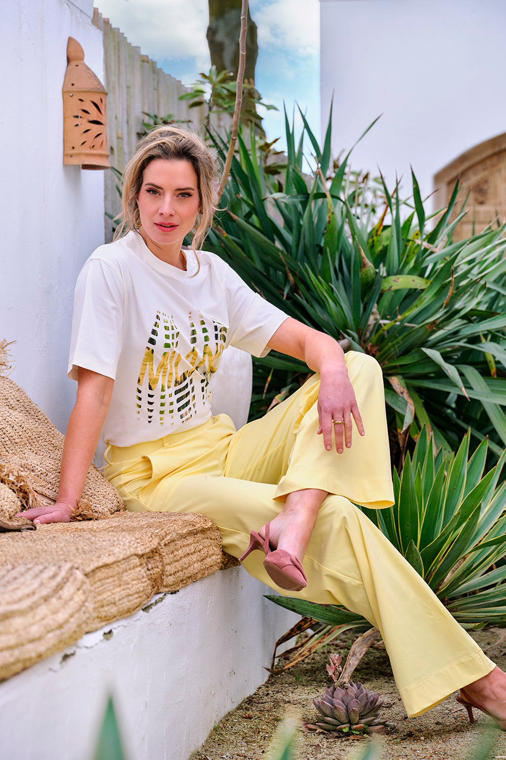 Travel T-shirt Milano Sweat Pea Offwhite 202836