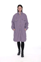 Textured Button-Up Coat