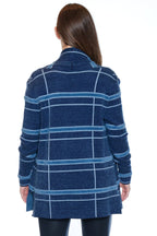 Plaid Open Front Cardigan