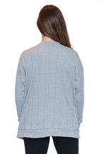 Textured Open-Front Cardigan