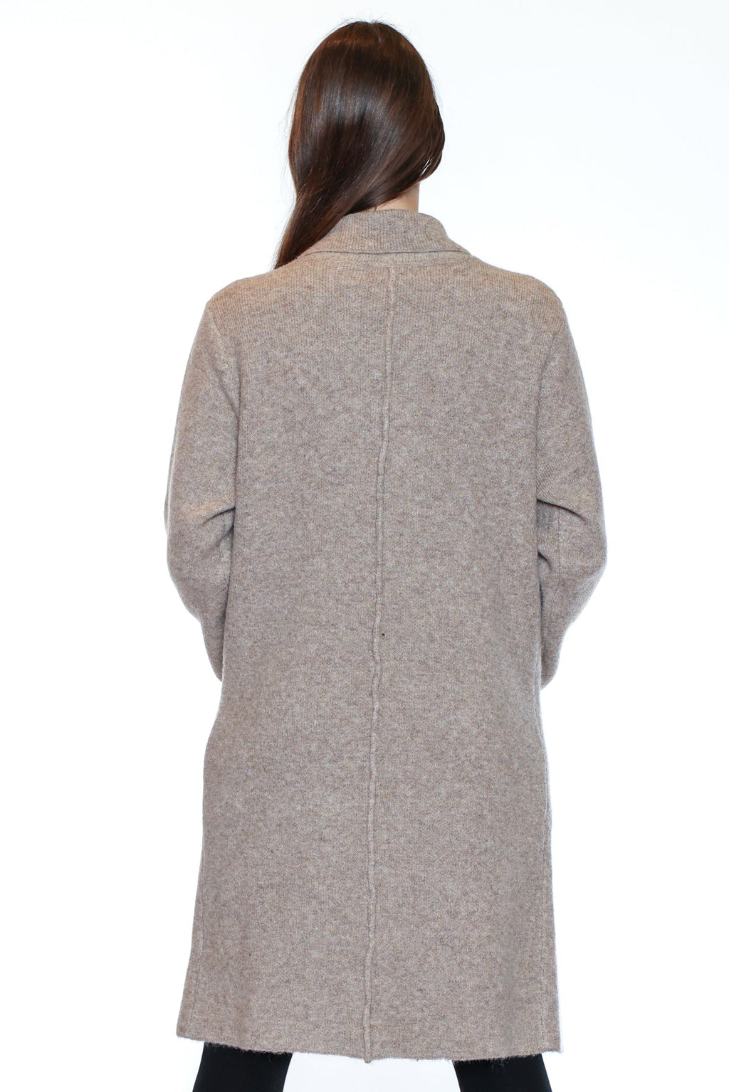 Textured Open-Front Coat