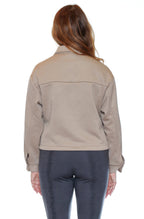 Cropped Button Front Jacket