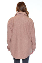 Boucle Button-Front Overshirt