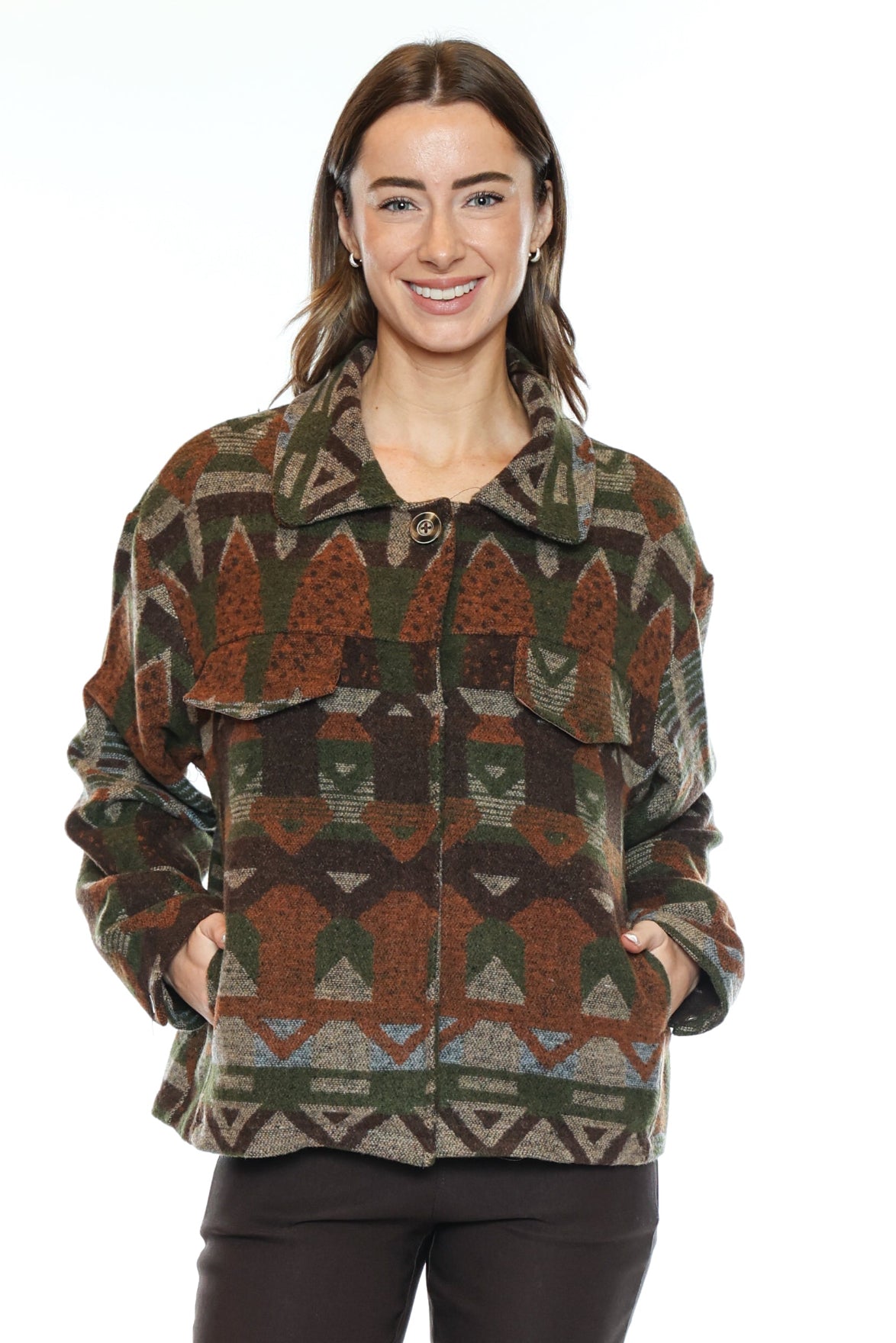 Southwestern Print Shacket