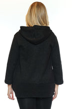 Waffle Knit Zip Hoodie Jacket