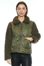 Quilted Sherpa Zip Jacket