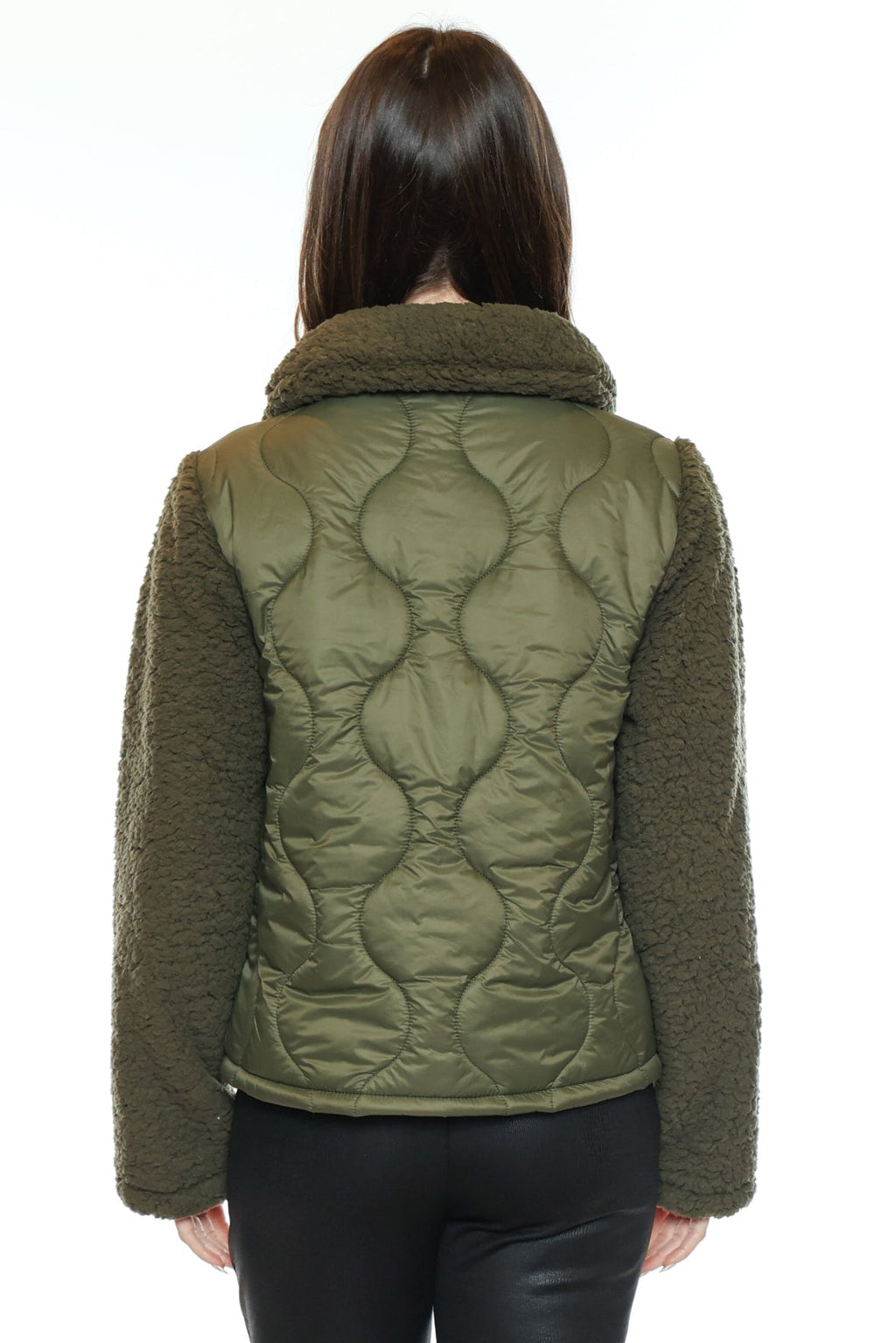 Quilted Sherpa Zip Jacket