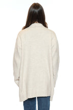 Double-Breasted Knit Cardigan Coat