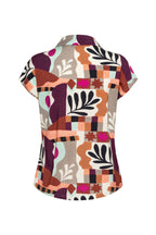 Top Valetta Art Leaf Plum Multi BL439