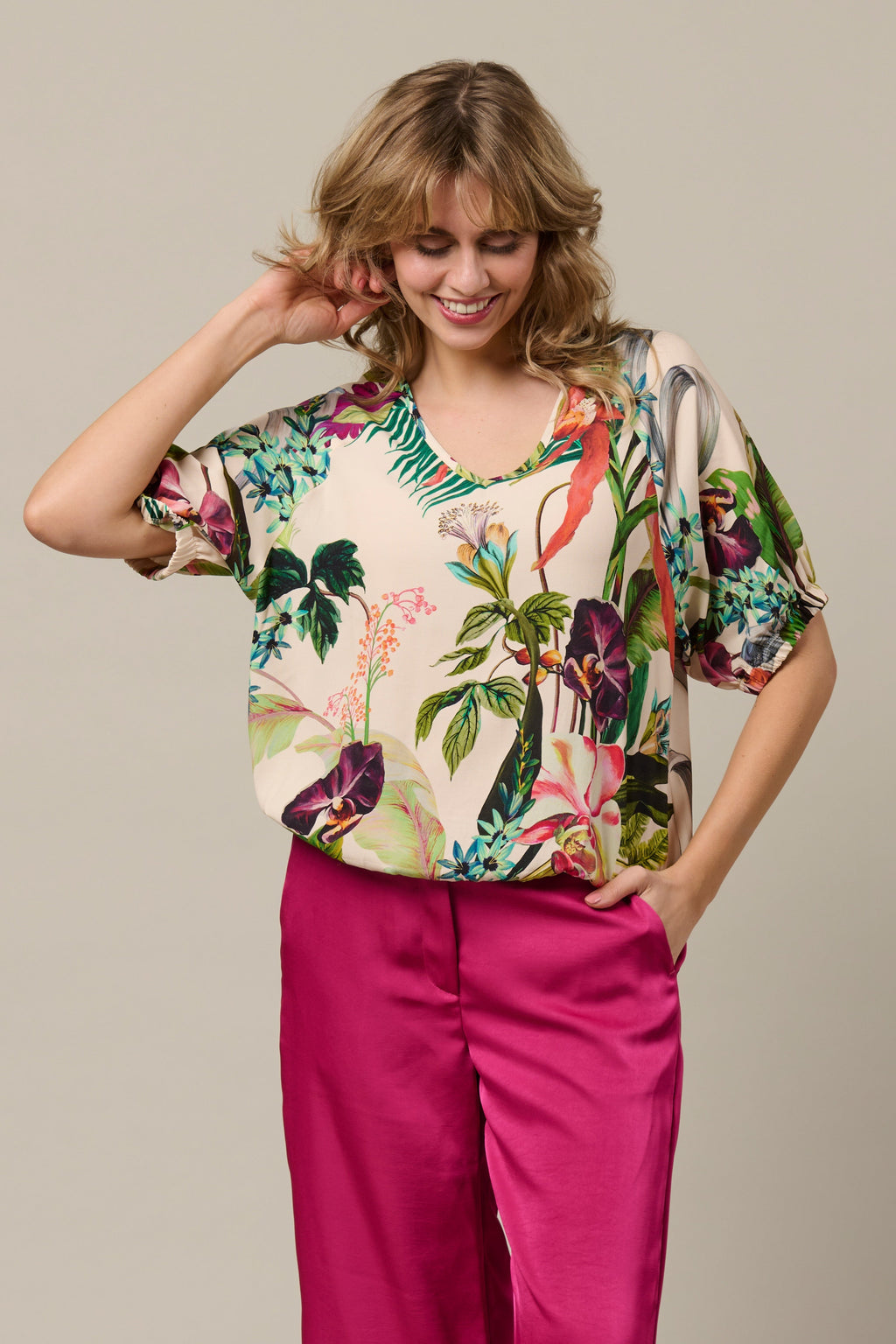 Top Agnes Flower Vanilla Multi TO368