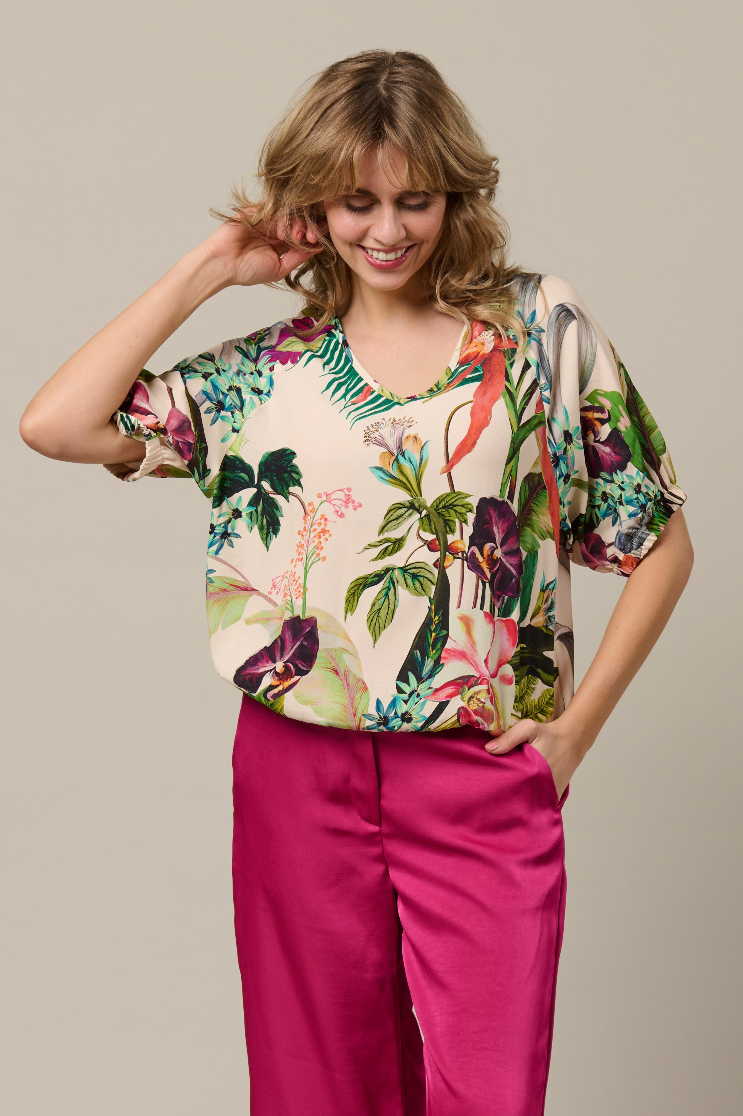Top Agnes Flower Vanilla Multi TO368