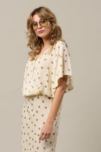 Top Axelle Dot Vanilla Khaki TO369