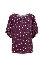 Top Axelle Dot Plum Multi TO369