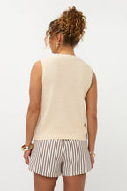 Top Knitted Mona Ecru