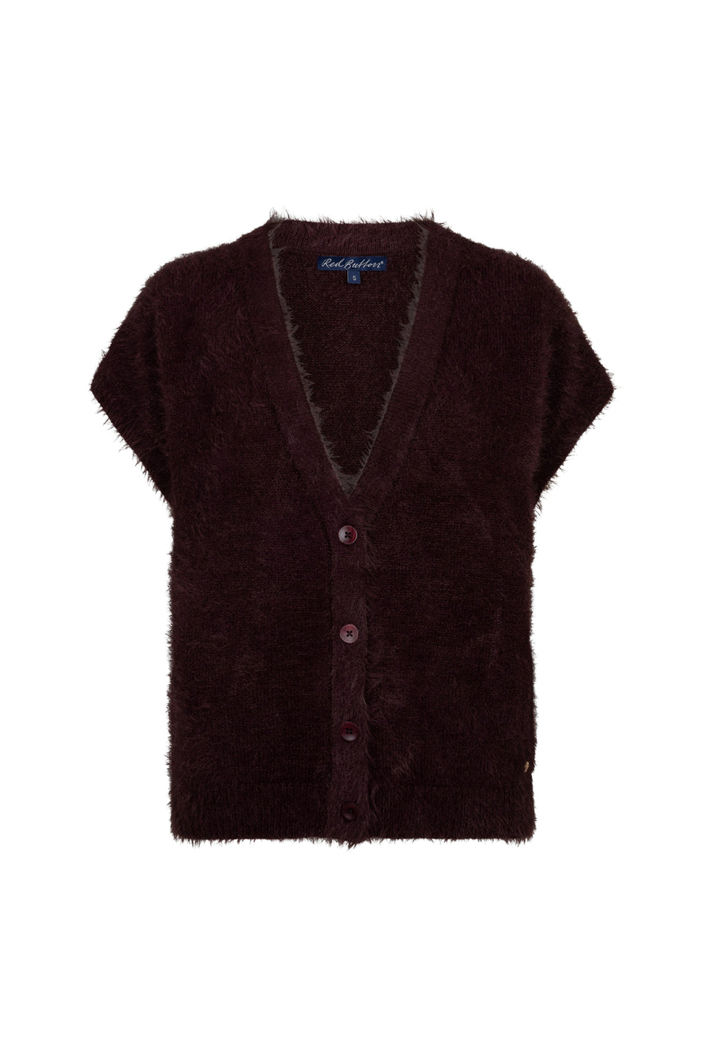 Top Sleeveless Fuzzy Burgundy SRB5116