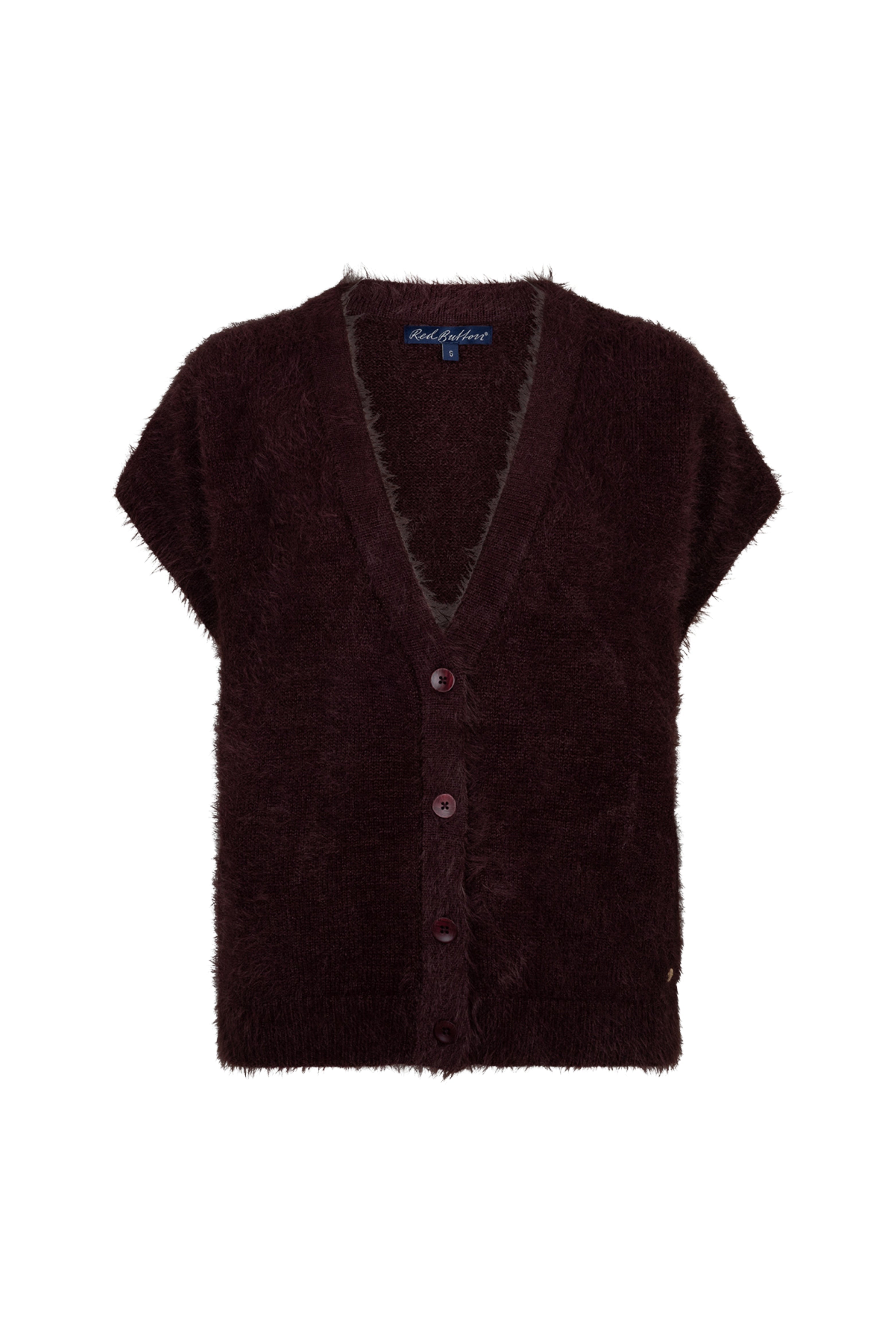 Top Sleeveless Fuzzy Burgundy SRB5116