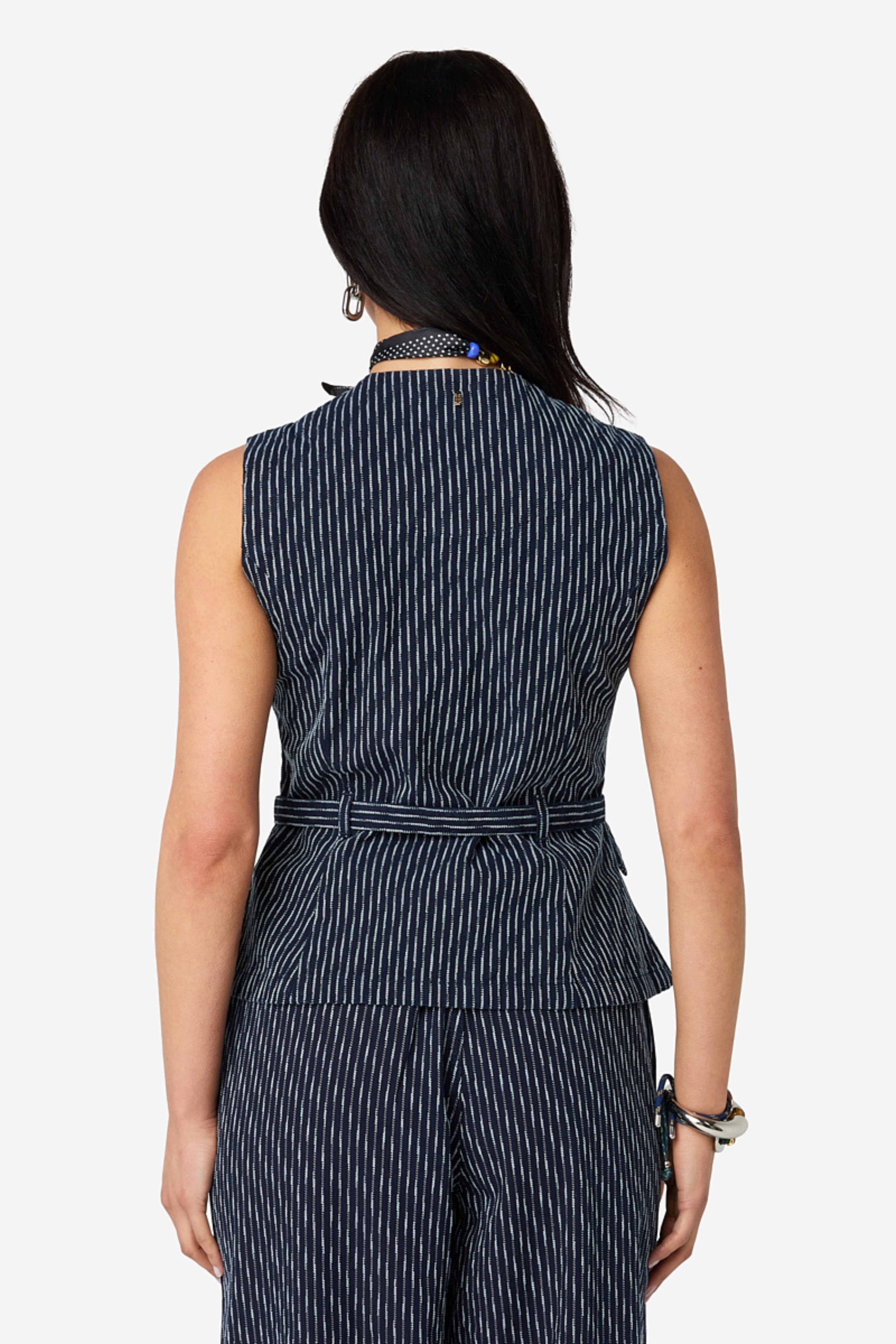 Top Trisia Chalk Stripes