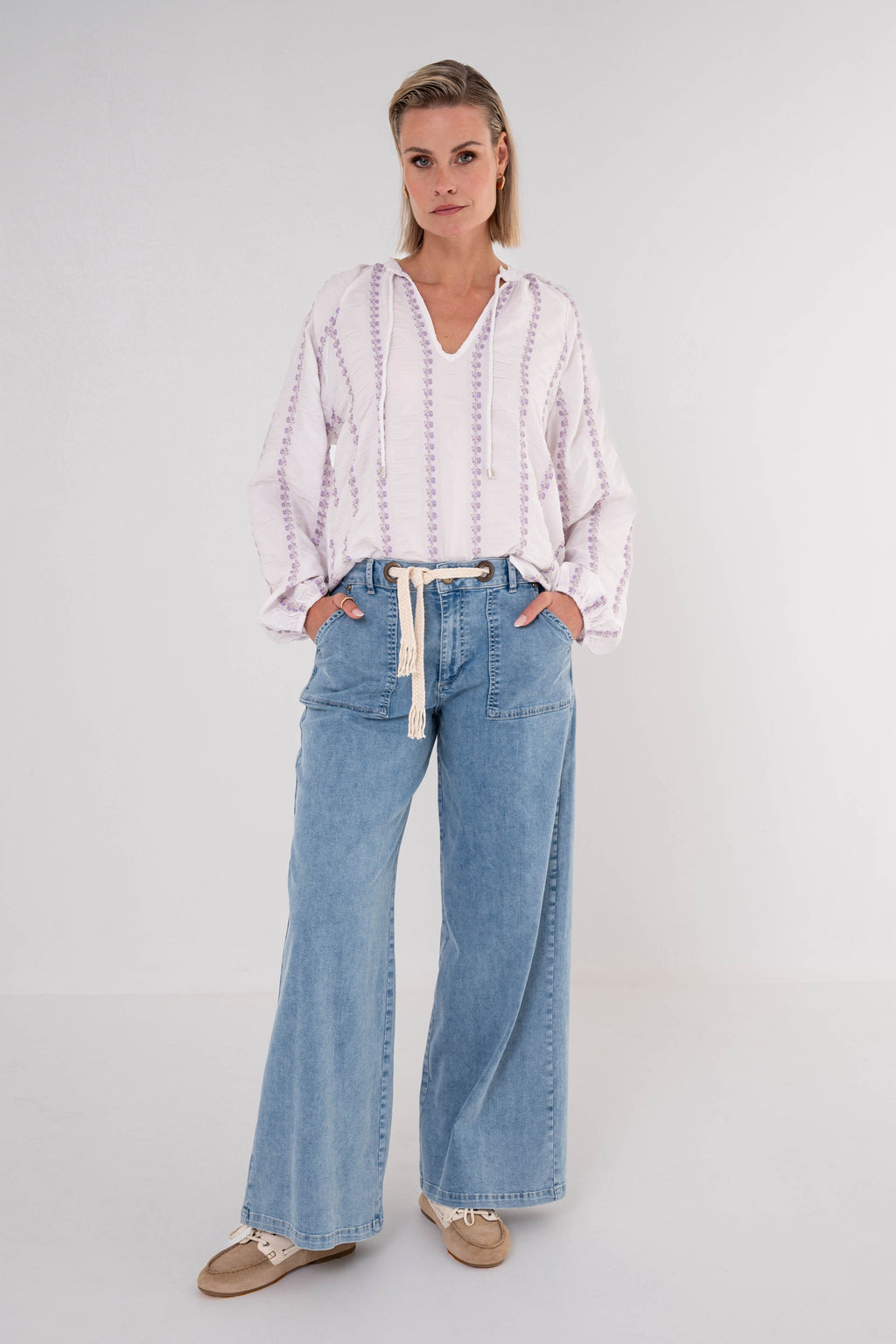 Top Totton Lilac Stripe