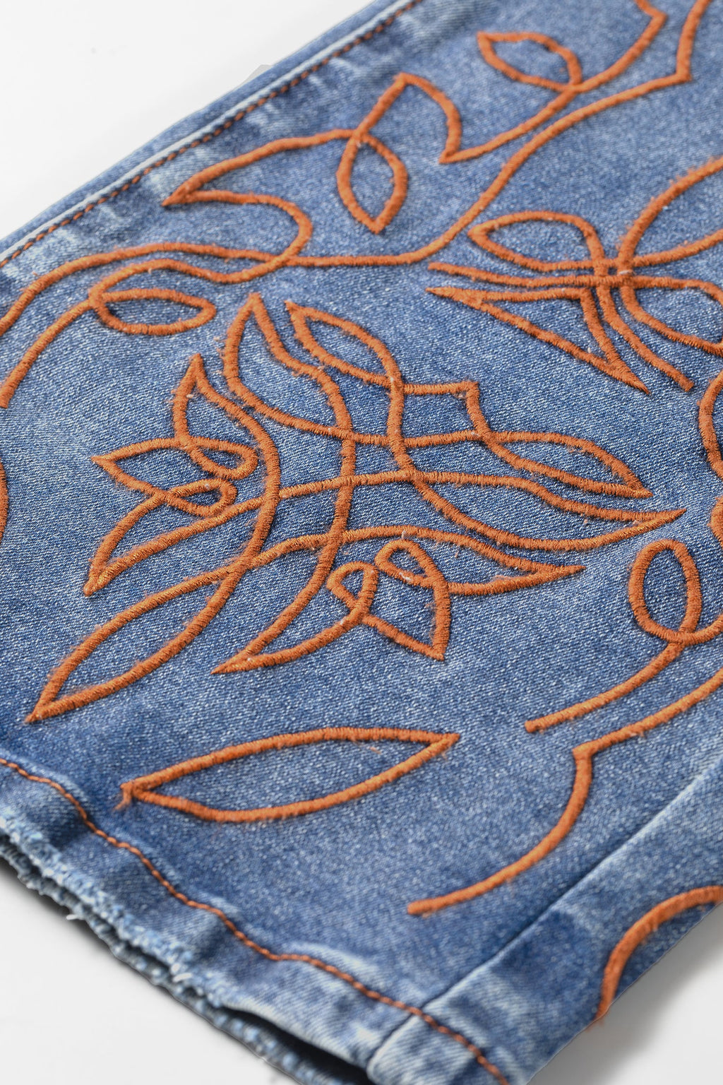 Ashleigh Blue Embroidered Flare Leg Jeans