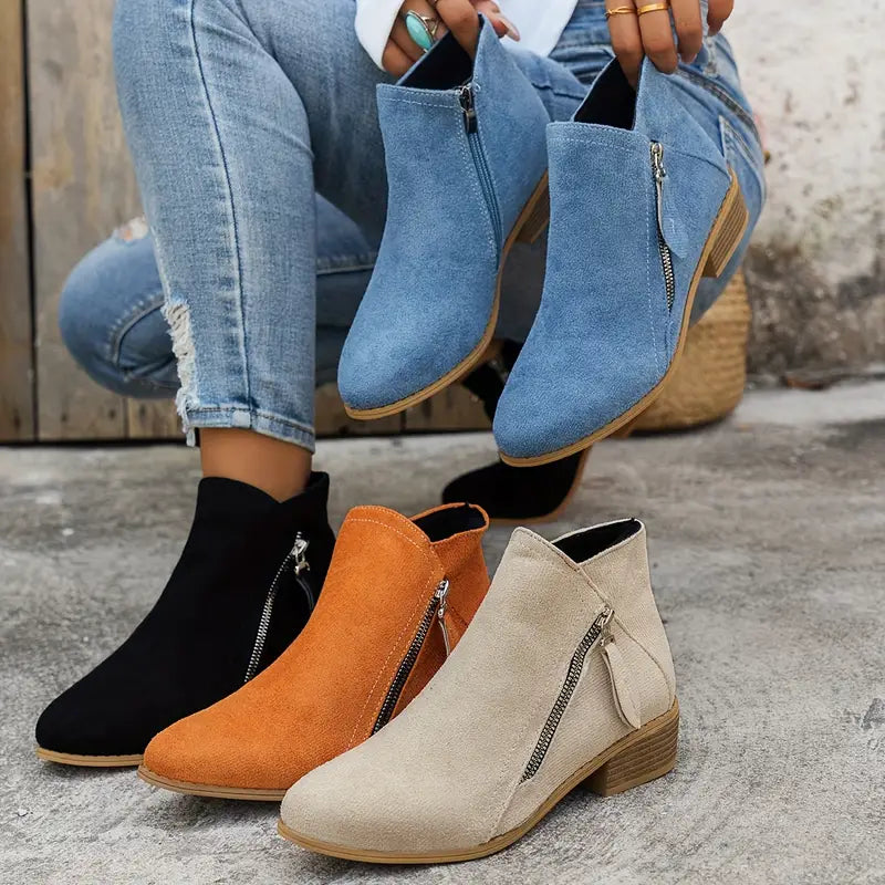 Elise™ | Elegant Comfort Ankle Boots in Diamond