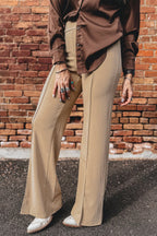 Parchment High Waist Full Length Regular Fit Pants