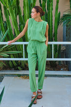 Top Crinkle Modal Jungle Green HS26.05212