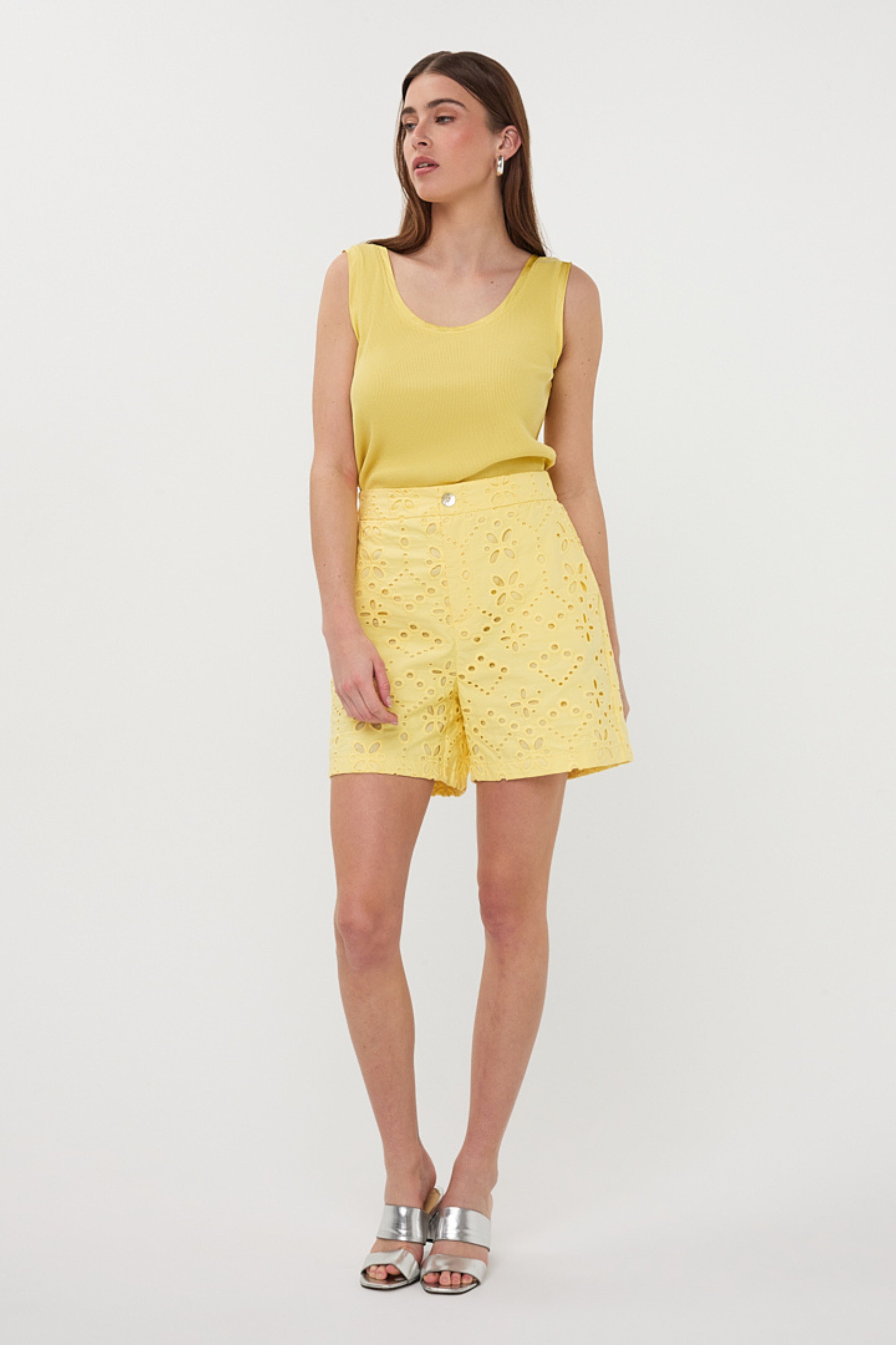Top Satin Binding Rib Knit Lemon HS26.30208