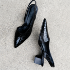 PointEase™ | Women's Croc Pointed Toe Slingback Heels