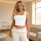 Sophia™ | square-neck crop tank