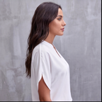 Notch Neck Tulip Sleeve Blouse