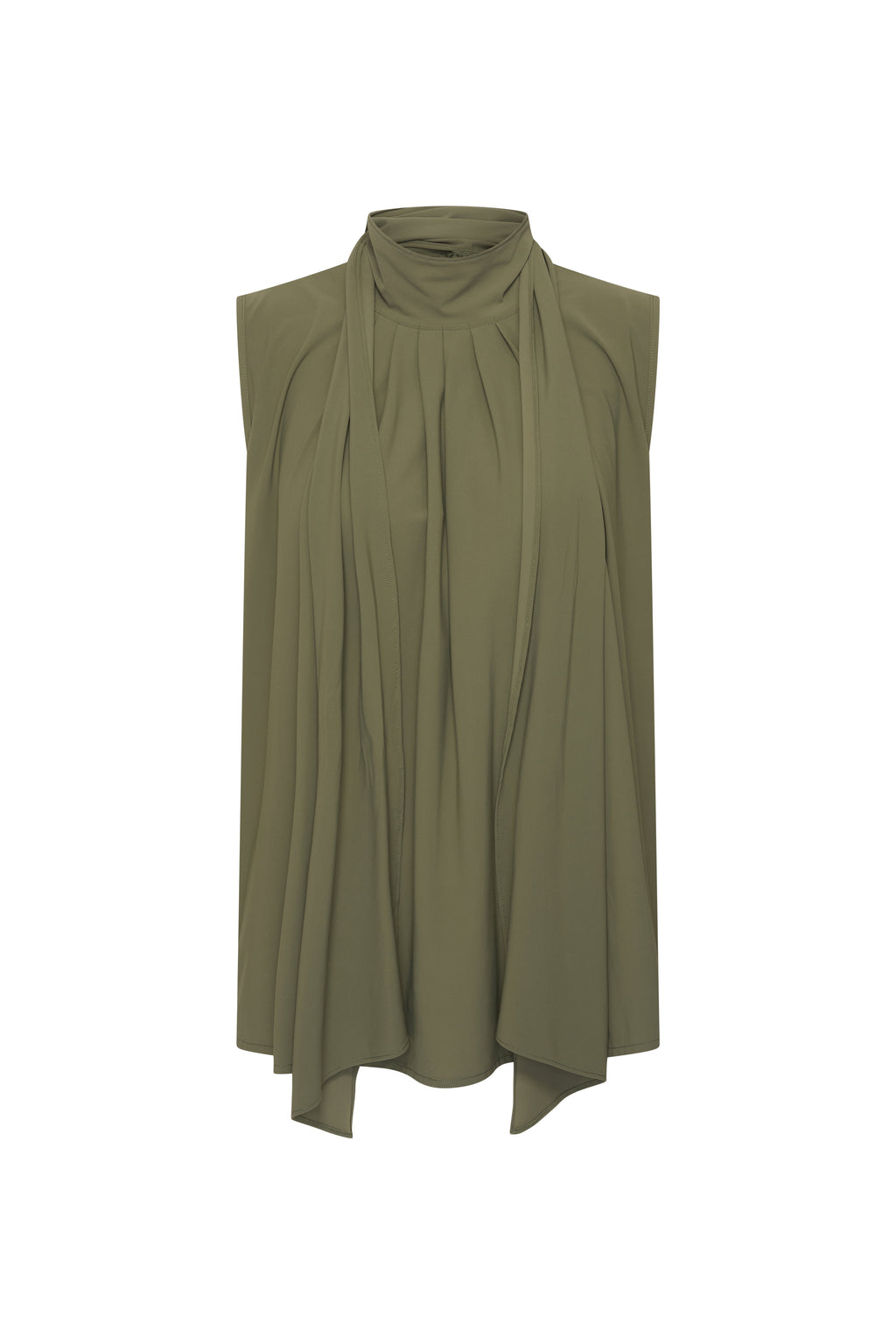 Travel Blouse Bow Olive 202830