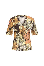 Travel Top Botanical Print Espresso 202271