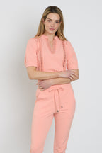 Travel Top Lace Peach Amber 202828