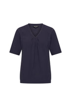 Travel Top Pleated Navy 202815