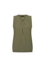 Travel Top Pleated Olive 202814