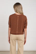 Top Kinty Lurex Espresso NKF01068