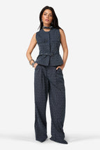 Top Trisia Chalk Stripes